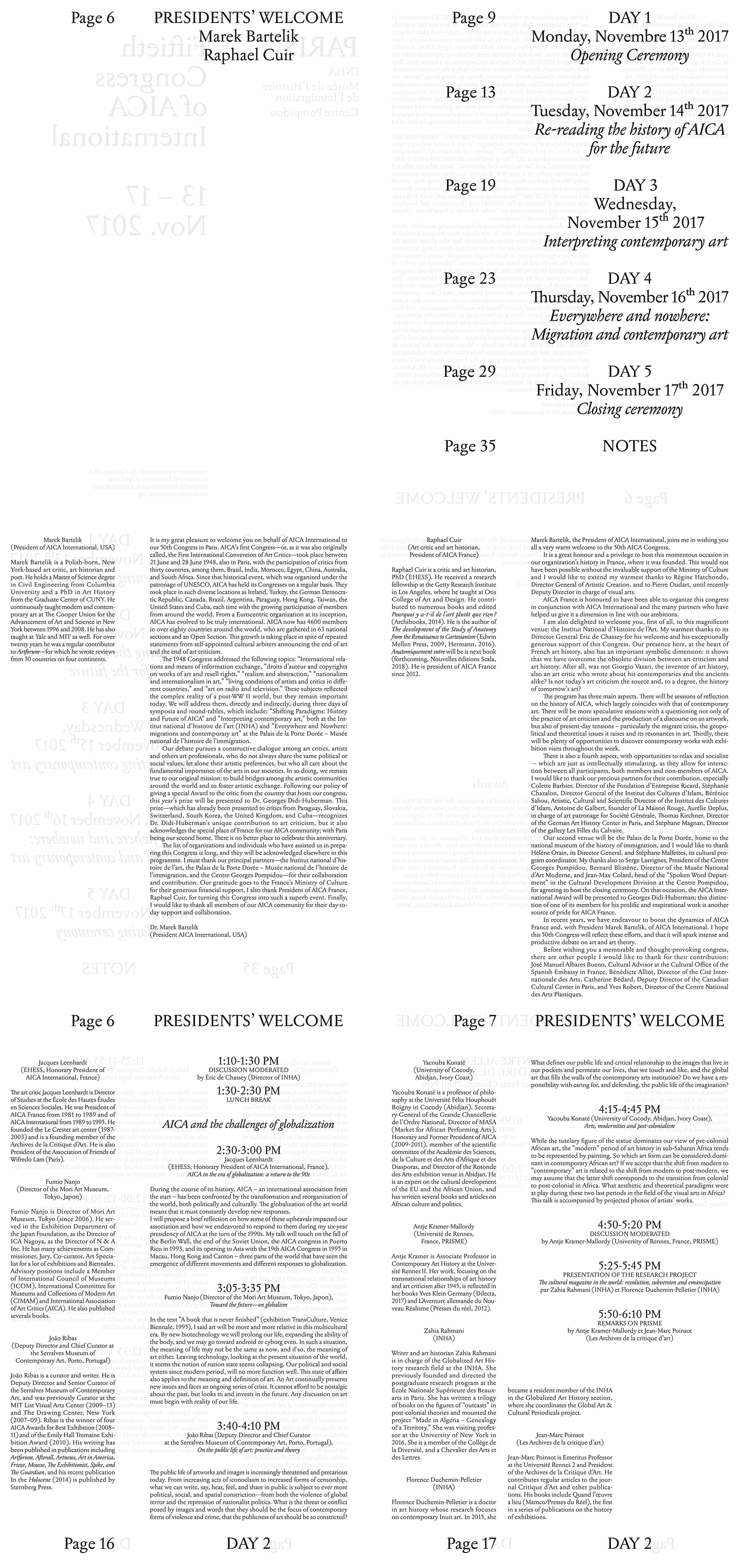 AICA International - Program